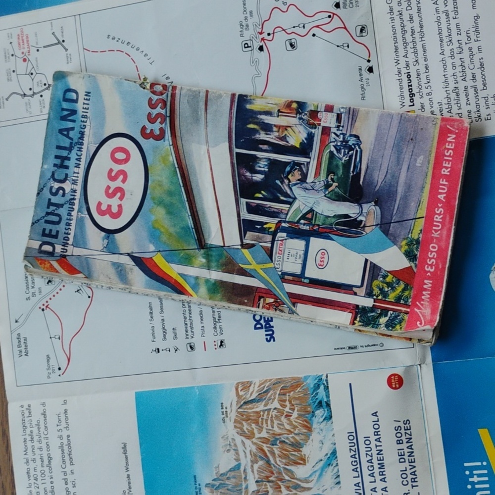 VINTAGE OLD WORLD Assortment 1960 GERMAN MAPS & ItalianSKI TRAILS NPLC  EPHERMA